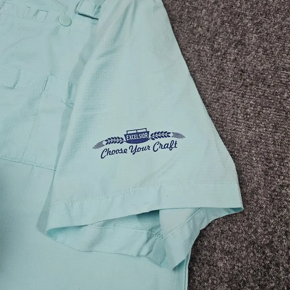 Excelsior Brewing Performance Fishing Shirt Medium Minnesota Beer Outdoor Hilton - Picture 6 of 7